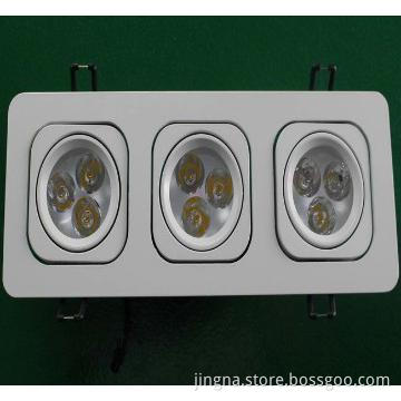 UL CE ROHS office  toughened glass led grille lights 9W